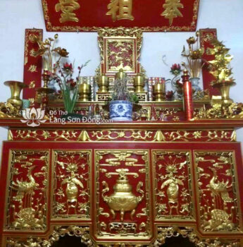 Bàn thờ Chấp Tải đẹp cho phòng thờ Gia tiên