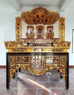 Mẫu bàn thờ ô xa tứ linh của Sơn Đồng hóa