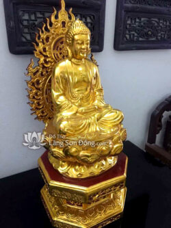 Mẫu Dược Sư Phật dát vàng 9999