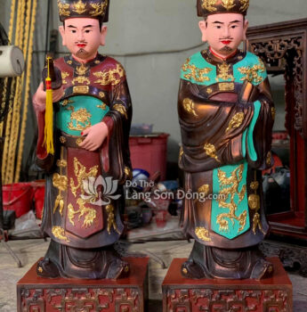 Tượng Quan Văn Quan Võ sơn giả cổ đẹp