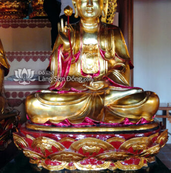 Tượng Thế Tôn (Thích Ca Niêm Hoa) sơn son thếp Vàng