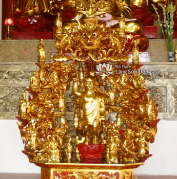 Toà Cửu Long sơn son thếp Vàng