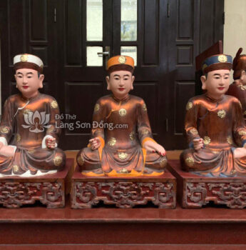 Tượng Tứ Phủ Ông Hoàng sơn giả cổ, sơn theo lối cổ