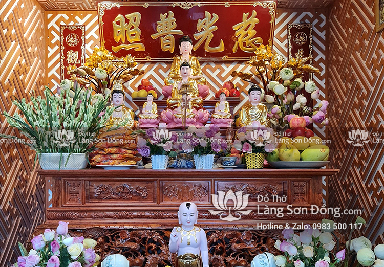 Sản xuất, hoàn thiện lắp đặt ban thờ Phật tại gia tại Hồ Tùng Mậu - Hà Nội