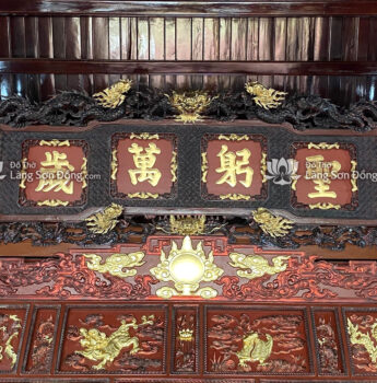 Hoành phi sơn thếp giả cổ