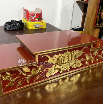Tam Sơn gỗ sơn son thếp vàng, cỡ đại