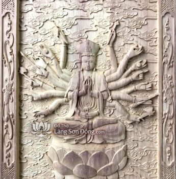 Tranh Phật bằng gỗ (phù điêu)