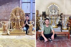 Tượng Thiên Thủ Thiên Nhãn Gỗ Mít