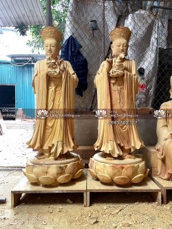 Tượng Thế Chí Gỗ Mít
