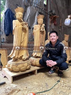 Tượng Thế Chí Gỗ Mít