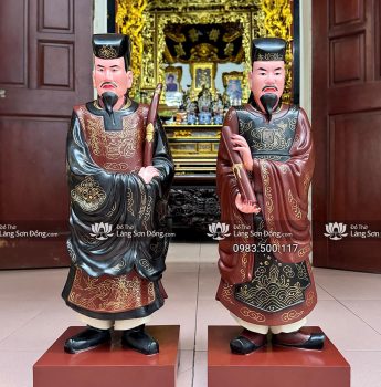 Tượng Quan Văn Quan Võ mẫu cổ Bảo Hà