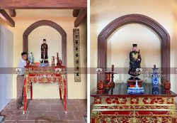 Tượng Quan Văn Quan Võ Gỗ Mít Sơn Giả Cổ