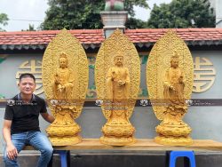 Tượng Tây Phương Tam Thánh Gỗ Mít
