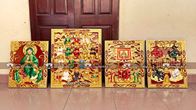 Tranh thờ Tứ Phủ bằng gỗ