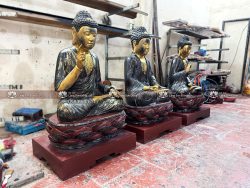 Tượng Tam Thế Phật Mẫu Cổ Thế Kỷ 16