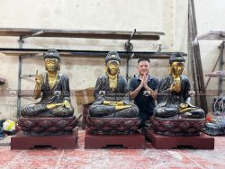 Tượng Tam Thế Phật Mẫu Cổ Thế Kỷ 16