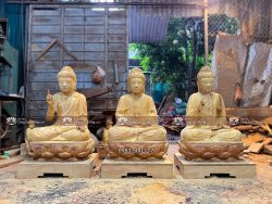 Tượng Tam Thế Phật Mẫu Cổ Thế Kỷ 16