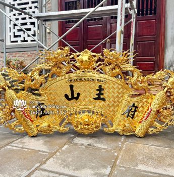 Cuốn Thư chạm Tứ Linh (Long Lân Quy Phụng)