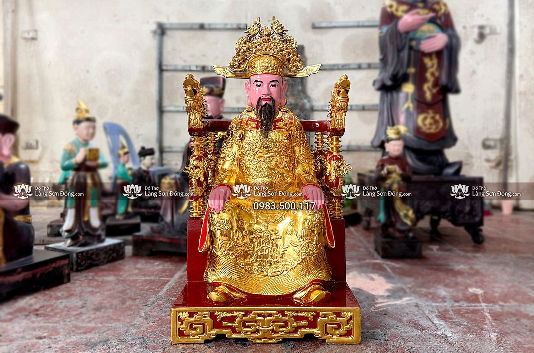 Tượng Thần Hoàng Làng gỗ mít, sơn son thếp vàng