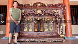 Khám thờ cỡ đại (3 gian 6 cánh) | Đồ thờ Làng Sơn Đồng.com
