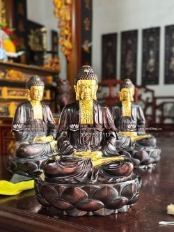 Tượng Tam Thế Phật Thếp Vàng 9999