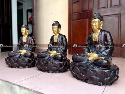 Tượng Tam Thế Phật Thếp Vàng 9999