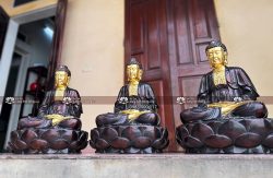 Tượng Tam Thế Phật Thếp Vàng 9999